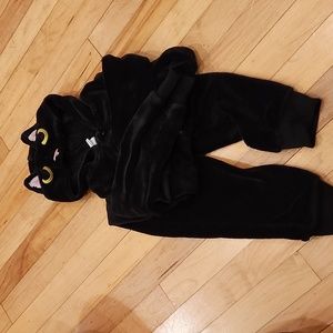 Old Navy Fleece Zip-up Cat One-piece - Extra Small Size 5